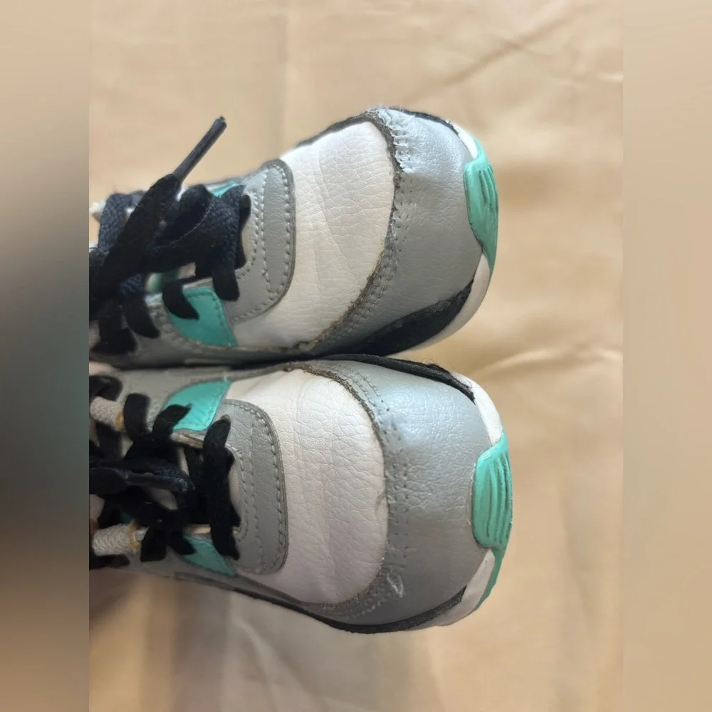 Nike Toddler Gray, White, and Teal‎ Sneakers Air Max 90